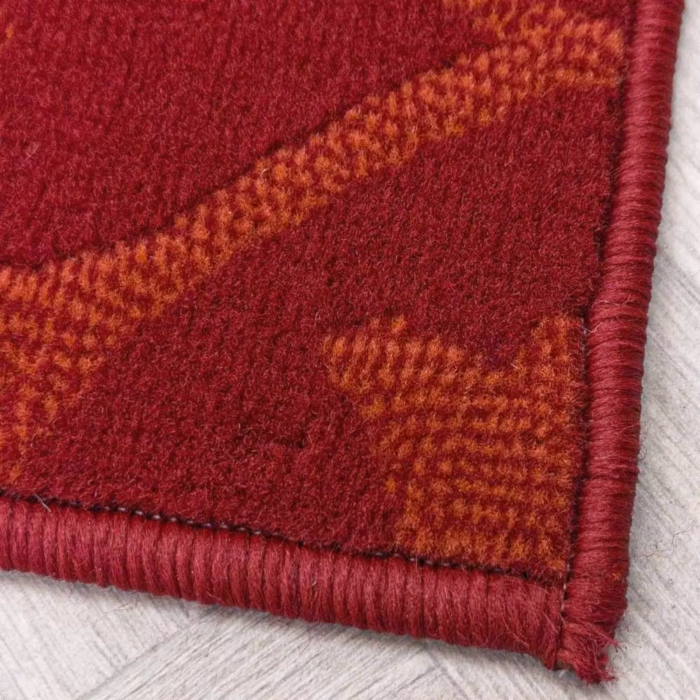 runrug Vines Red Floral Hallway Carpet Runner Rug, W: 60 cm, L: 240 cm – 3