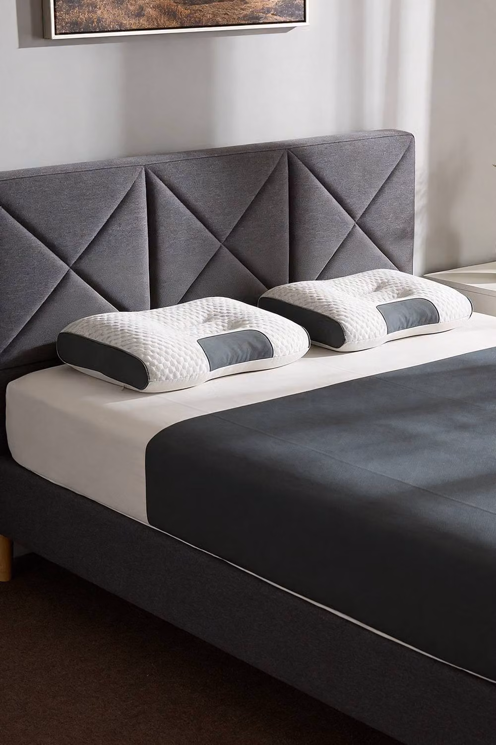 ExtraStar Set of 2 White Cooling and Breathable Pillow Inserts for Back, Side and Stomach Sleepers, Standard Size – 3