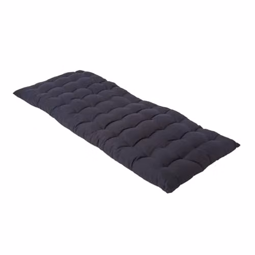 Homescapes Black 2 Seater Garden Bench Cushion, Cotton Rectangular Seat Pad, W: 108 cm, D: 42 cm – 1