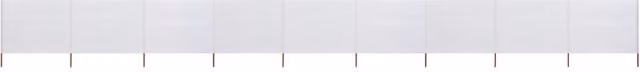 Berkfield Home 9-Panel Freestanding Wind Screen Paravent in Sand White, W: 1200 cm, H: 120 cm