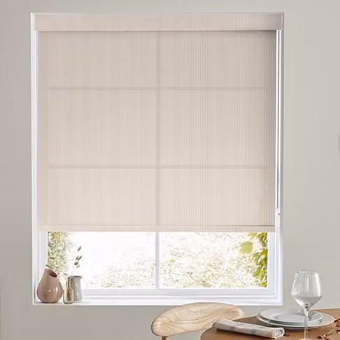 Terrys Illusion Made to Measure Semi-Transparent Roller Blind in Beige