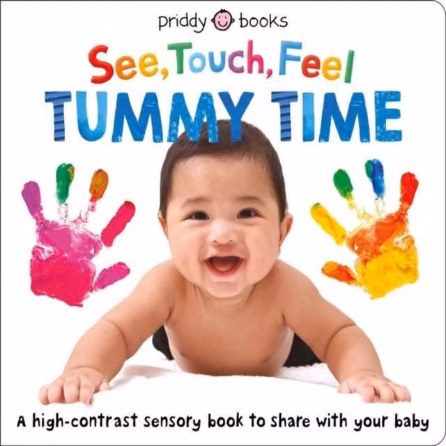 Priddy Books See, Touch, Feel: Tummy Time Multicolour Board Book