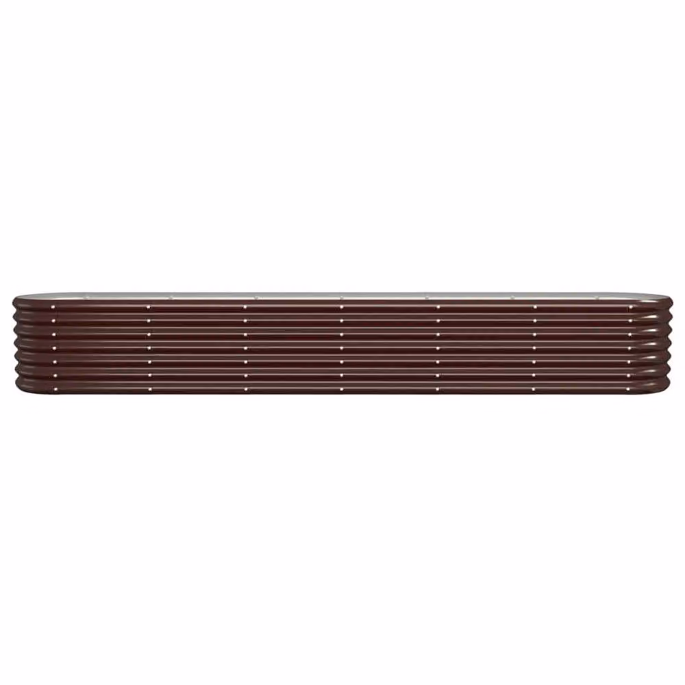 Berkfield Home Garden Brown Powder-coated Steel Raised Bed, W/D/H: 260 x 40 x 36 cm – 3