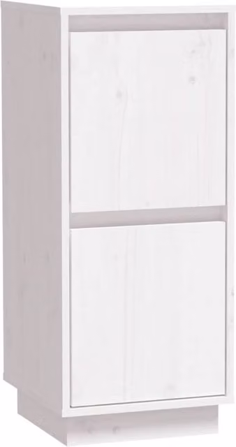Berkfield Home White Solid Wood Pine Sideboard W/D/H: 31.5 x 34 x 75 cm