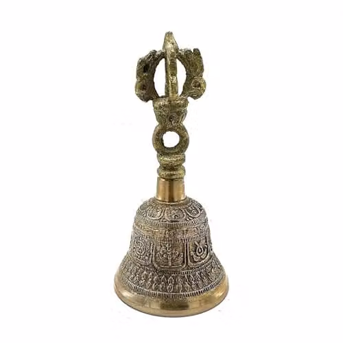KDMD Medium Tibetan Tingsha Bell in Gold, W/D/H: 6 x 6 x 11.5 cm – 1