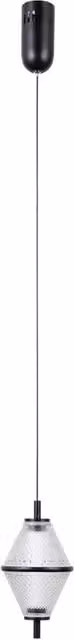 Netlighting Fuente Slim Pendant Ceiling Light in Matt Black and Gold with Warm White LED