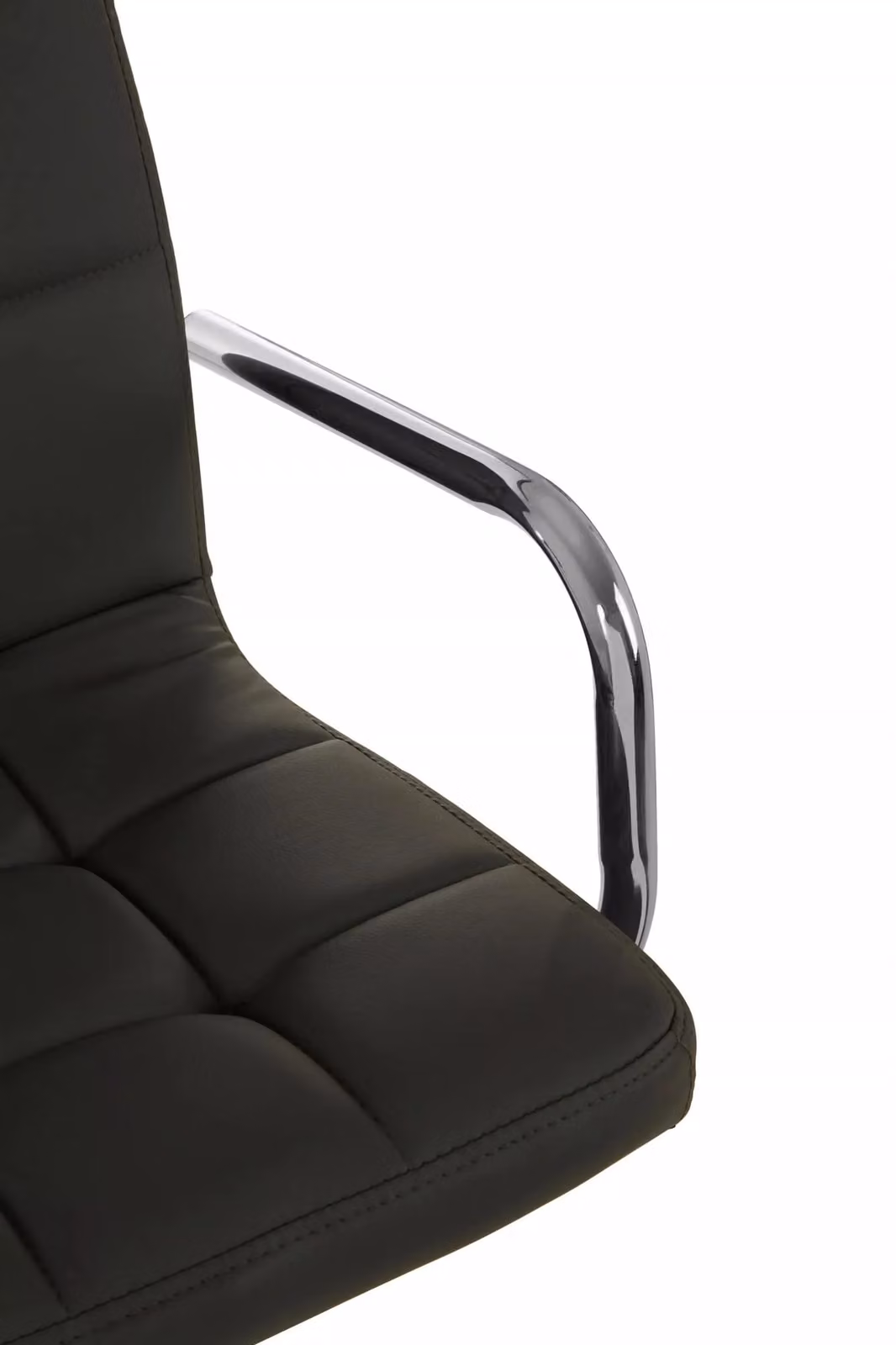 Orsina Starz Grey Synthetic Leather Bar Chair with Armrests – 3