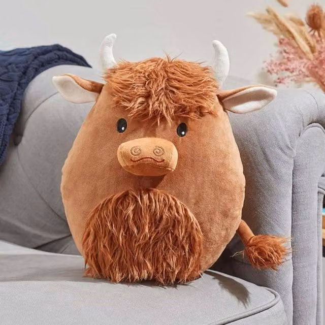 Marco Paul Large Soft Plushie Highland Cow in Brown