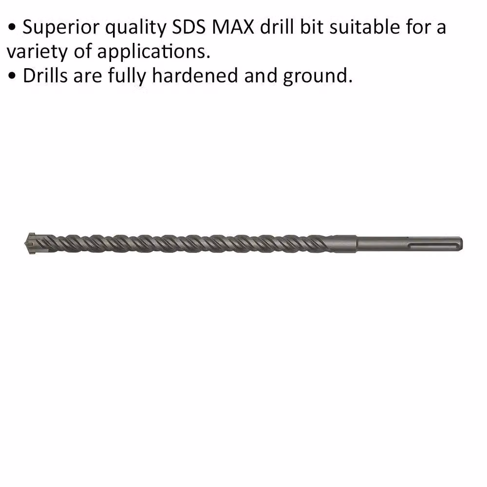 Loops SDS Max Masonry Drill Bit, Grey and Multicolour, Diameter: 26 mm, Length: 520 mm – 2
