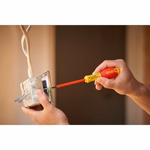 Stanley FatMax Insulated Slotted Screwdriver, Red and Yellow – 3