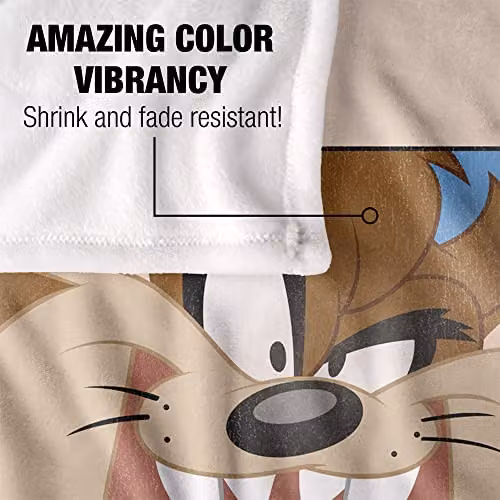 Warner Brothers Looney Tunes Super Soft Fleece Throw Blanket, Multicolour and White, W/D/H: 152 x 127 cm – 3