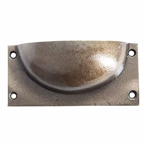 Hammer and Tongs Brass Rectangular Cabinet Drawer Pulls, Pack of 6, W: 105 mm x H: 50 mm – 3