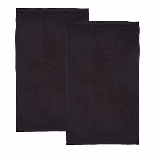Catherine Lansfield Quick Dry Cotton Bath Sheet Pair, Black – 2