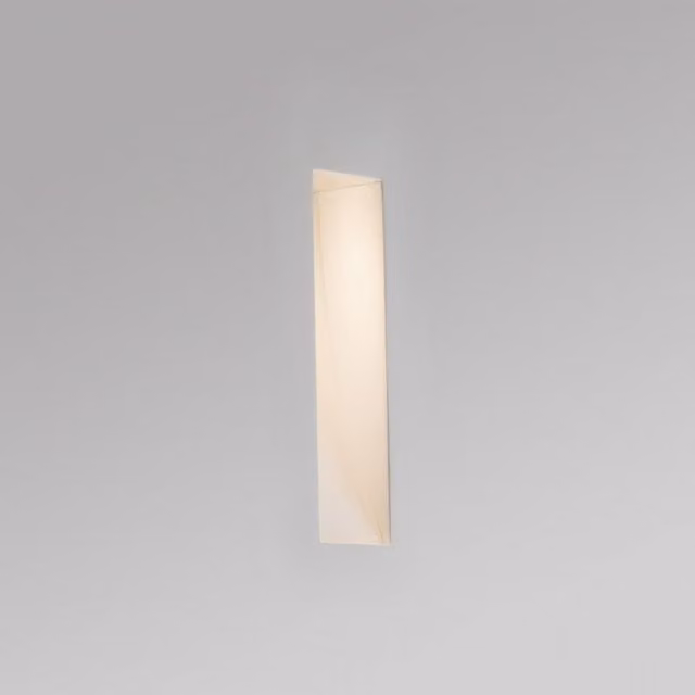 Faro Plas-4 White Rectangular Recessed LED Step Wall Light with Warm White Integrated Bulb