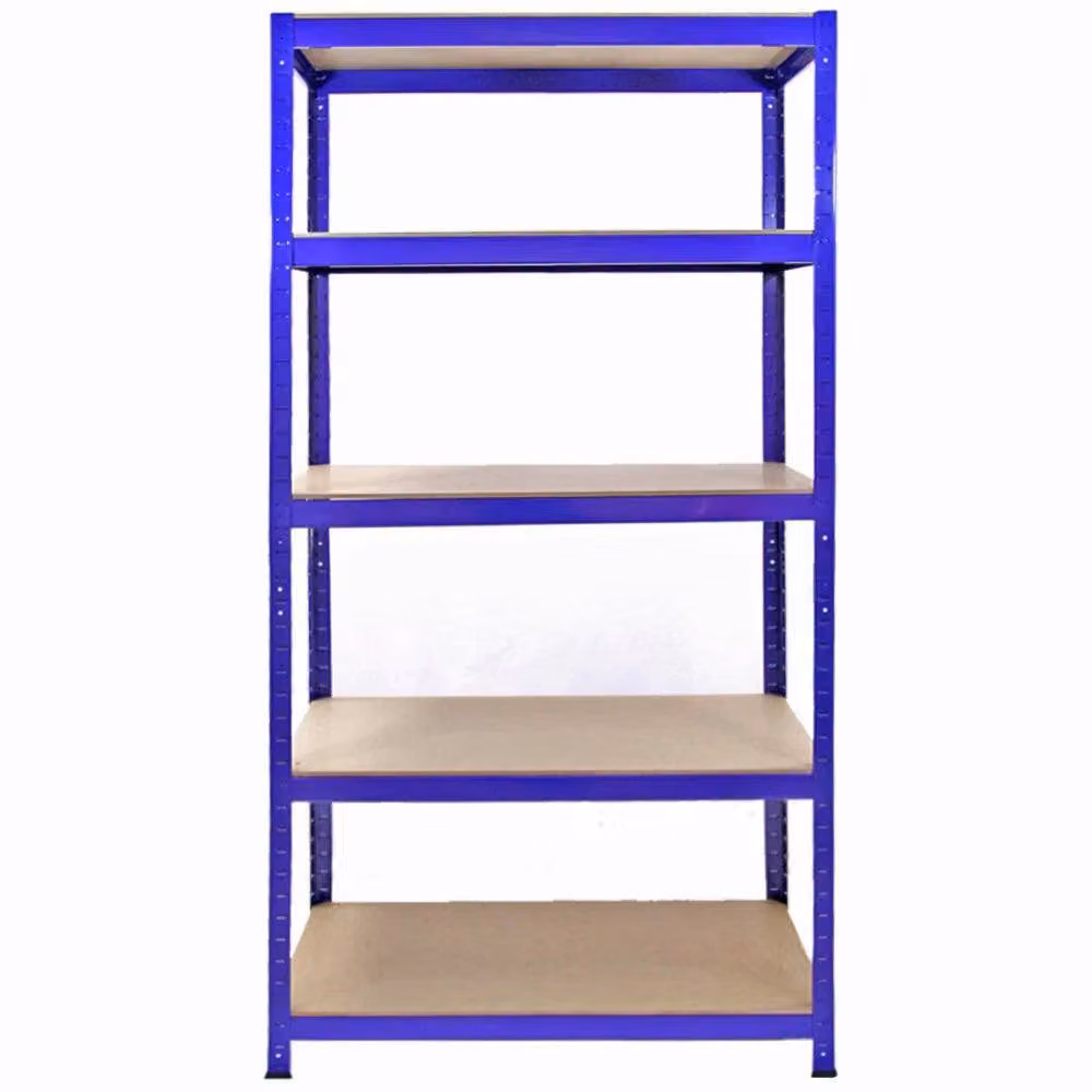 Monstershop T-Rax Metal and MDF Freestanding Storage Shelves, Blue, W: 90 cm, D: 45 cm, H: 180 cm – 2