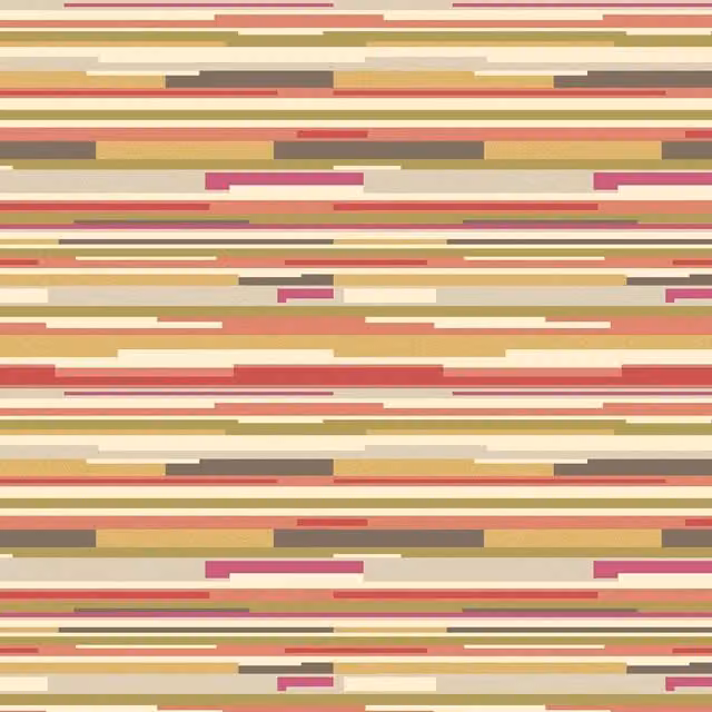 Hoopla Walls Abstract Striped Landscape Wallpaper in Yellow and Multicolour
