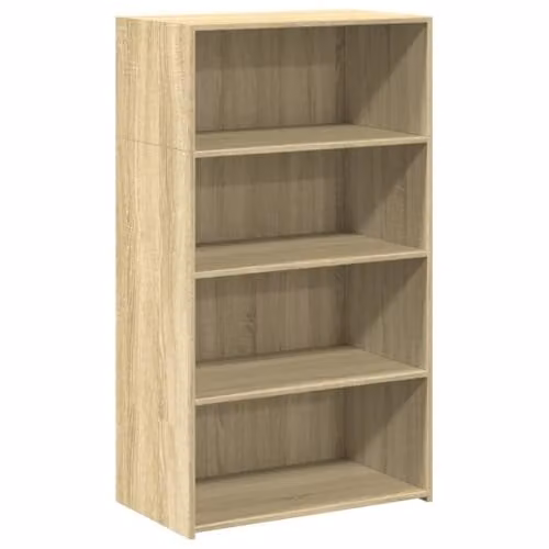 vidaXL Minimalist Highboard in Brown MDF, W/D/H: 70 x 41 x 124 cm – 1