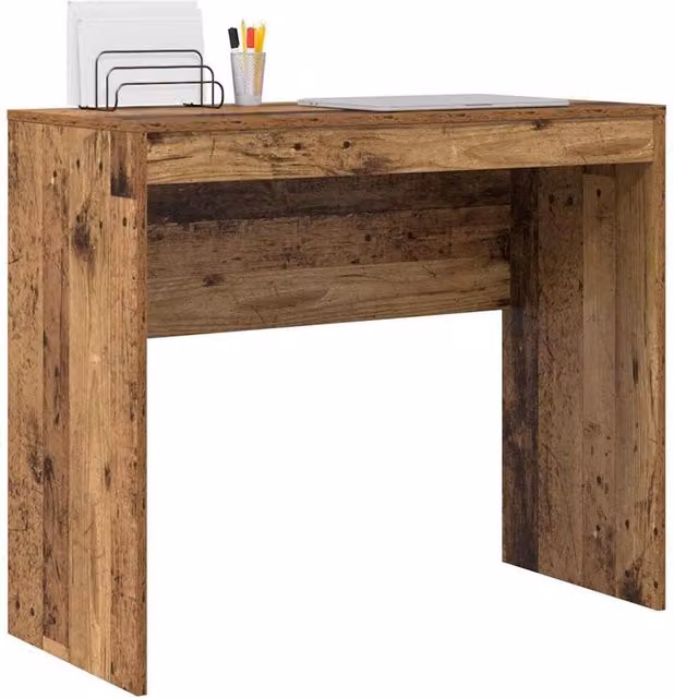 Berkfield Home Modern Writing Desk in Brown, W/D/H: 90 x 40 x 76 cm – 1