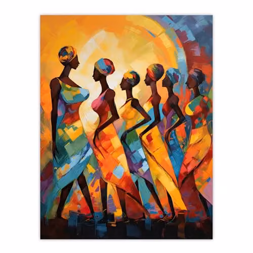 Artery8 African Cultural Dance Tribal Traditional Music Unframed Wall Art Poster, Multicolour, W: 30.5 cm, H: 40.5 cm