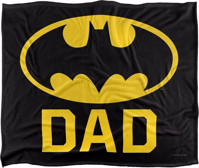 DC Comics Batman Bat Dad Blanket in White, W: 152 cm, D: 127 cm