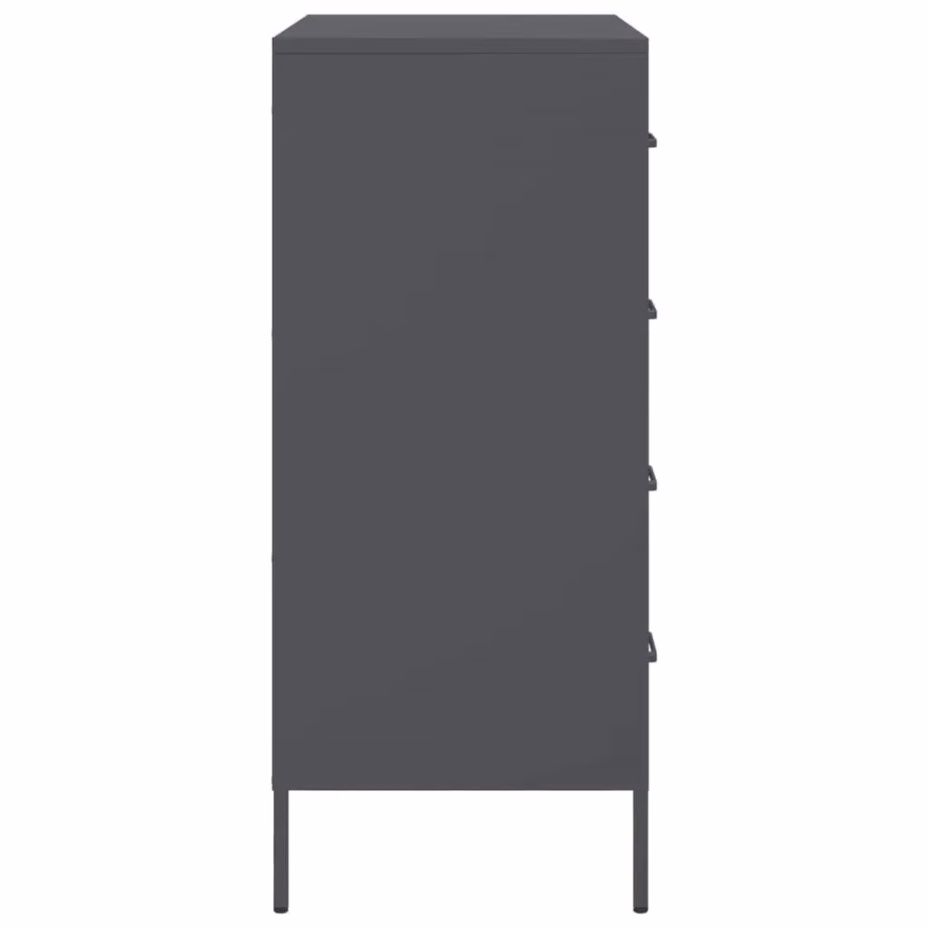 Berkfield Home Anthracite Steel Sideboard, W/D/H: 68 x 39 x 89 cm – 3