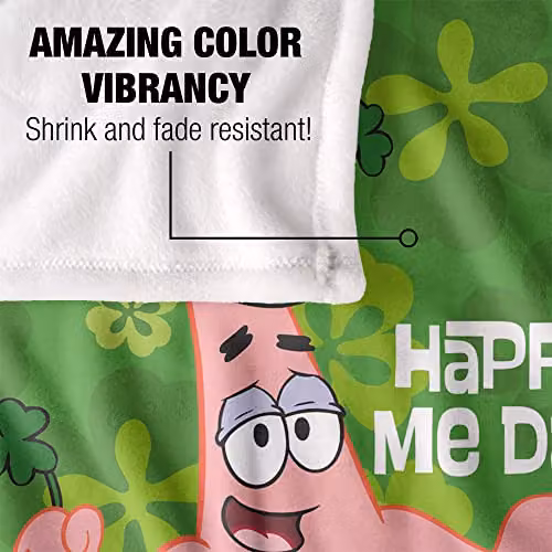 LOGOVISION Spongebob Happy Me Day Silky Touch Super Soft Fleece Throw Blanket, Multicolour, W: 91 cm, D: 147 cm – 3