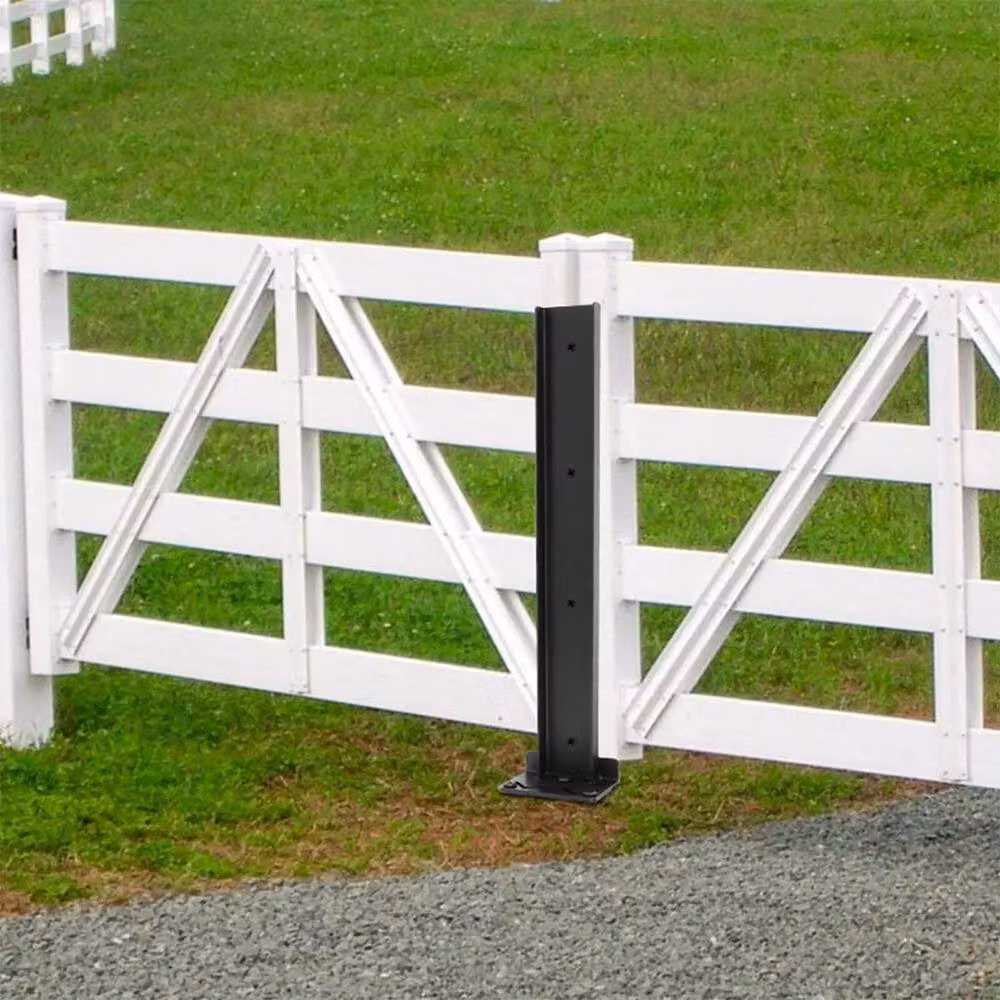 Hinsinc Black Iron Fence Post Repair Stakes, Height: 120 cm, Width: 3.2 cm – 3