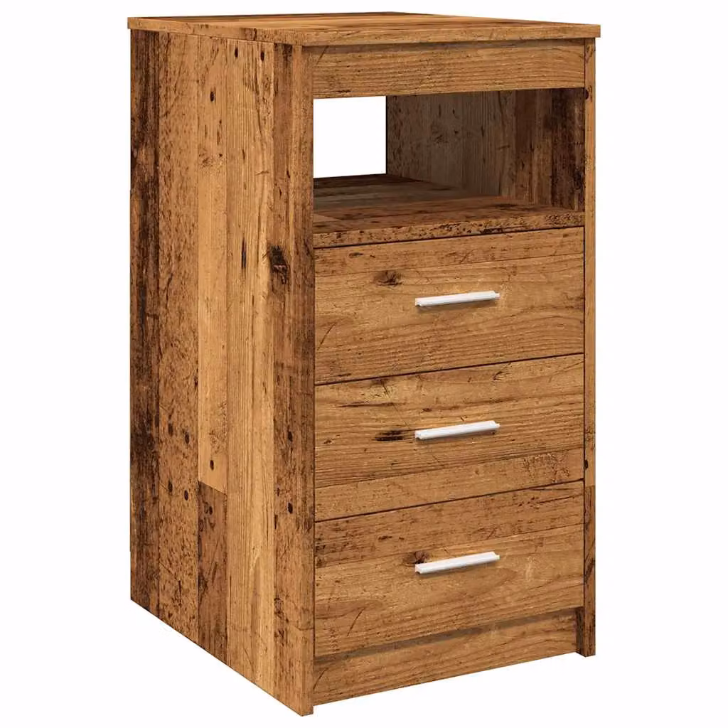 Berkfield Home Drawer Cabinet in Old Wood Brown, W/D/H: 40 x 50 x 76 cm – 2