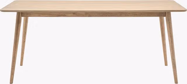 Perch & Parrow Nara Scandinavian Rectangular Dining Table in Oak with Grey and Beige Matt MDF Laminate Finish