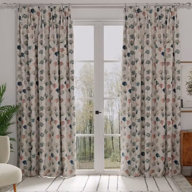 Terrys Camarillo Made to Measure Blackout Fabric Curtain Panel with Pink Multicolour Floral Flamingo Design