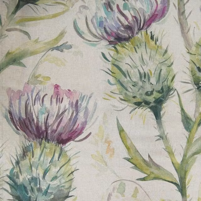 Voyage Maison Thistle Glen Printed Linen Fabric Spring Multicolour