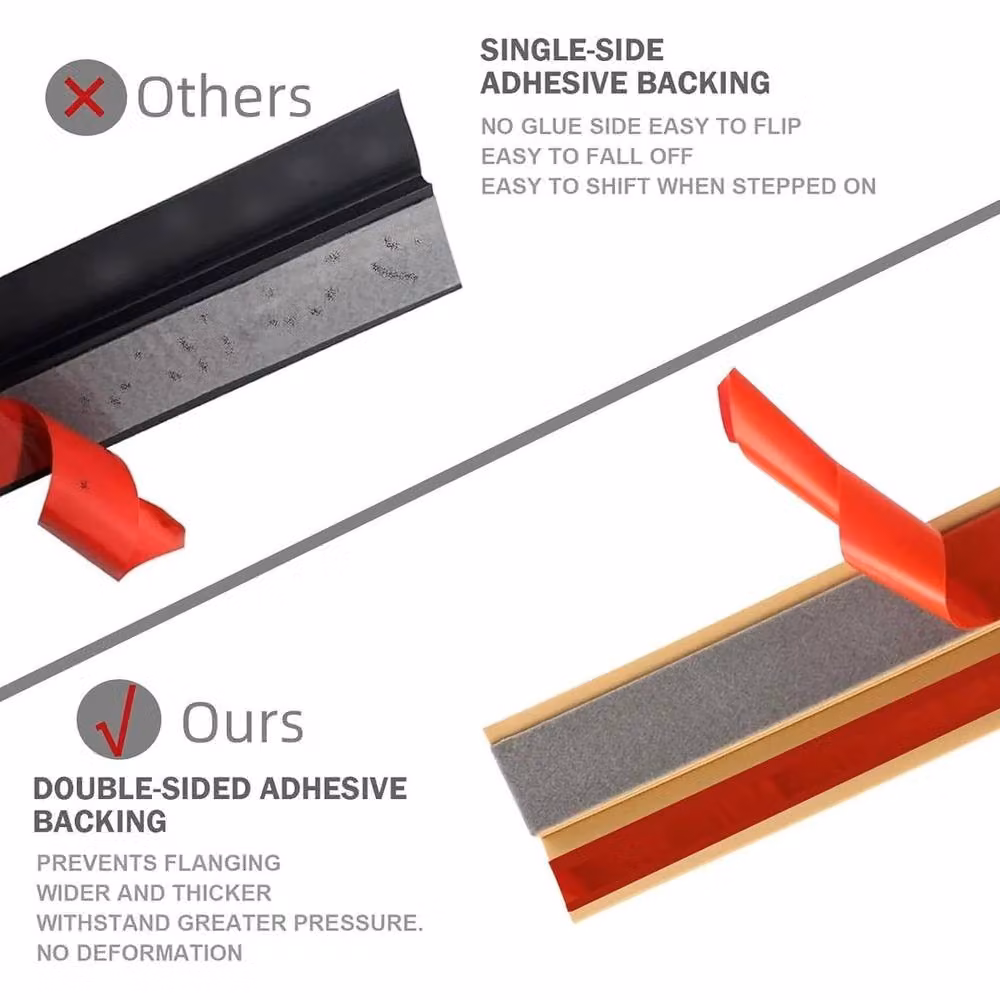 EONLION Brown Self-Adhesive 3M Door Bar Cover Strip Threshold Transition Trim, W: 100 cm, L: 300 cm – 3