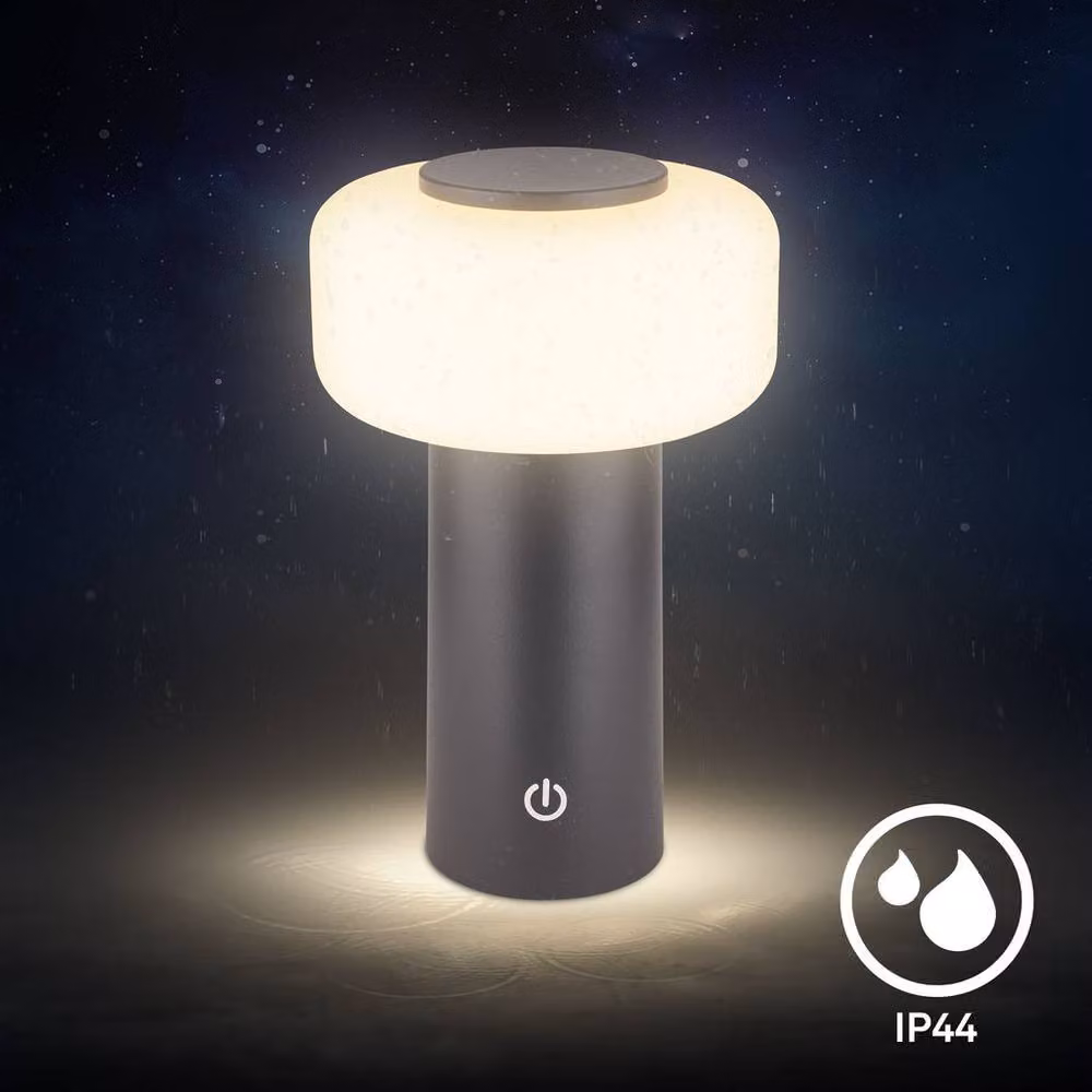 Briloner Rechargeable LED Table Lamp Night Light, Black, Height: 20.6 cm – 7