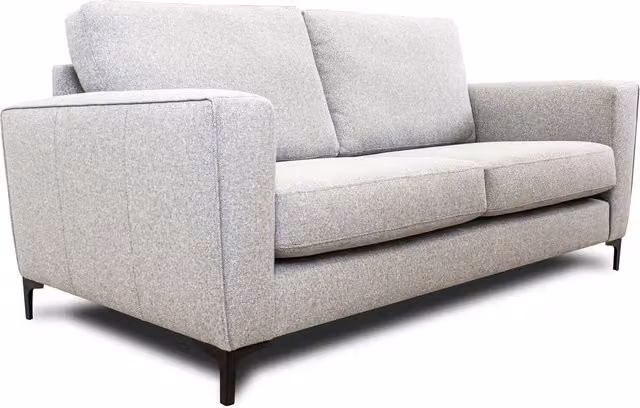 Modern Home Belmont 3 Seater Upholstered Fabric Sofa in Silver Grey