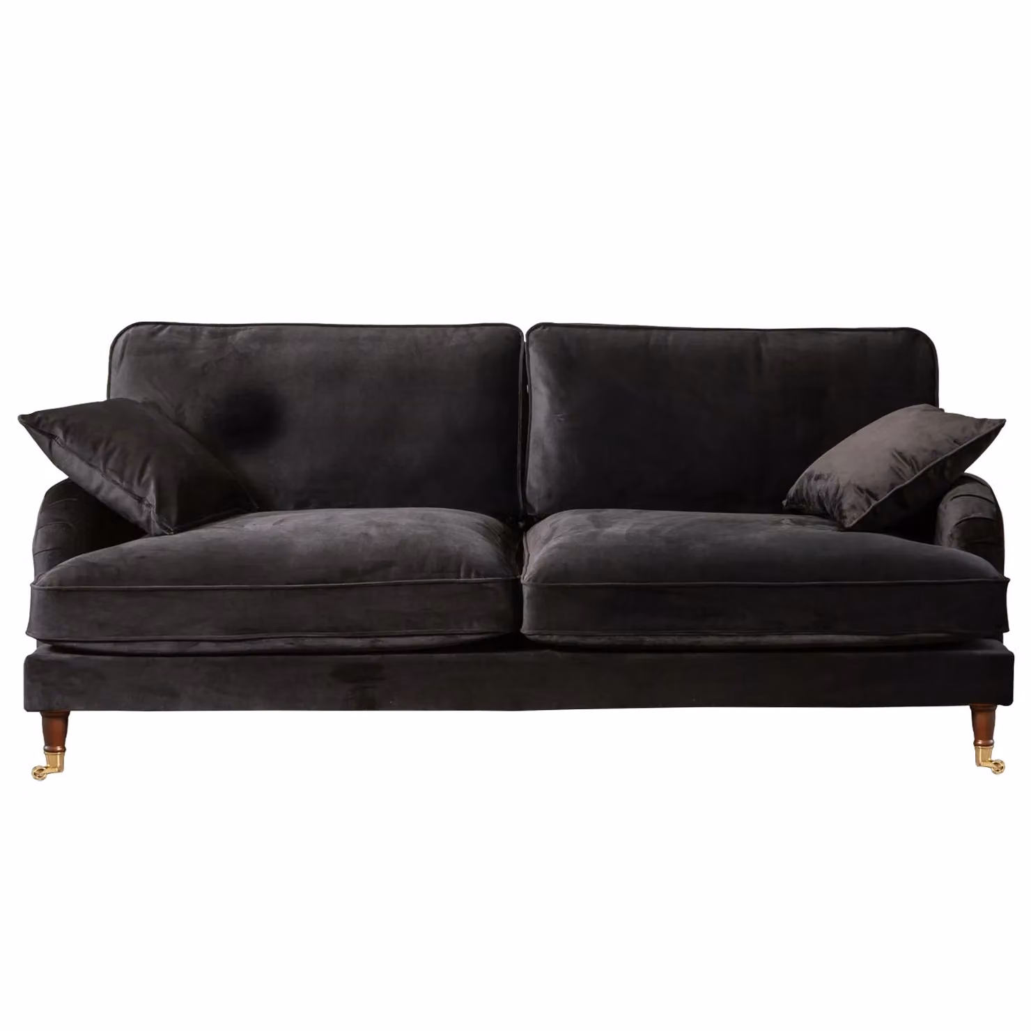 Artemis Home Mackenzie 4 Seat Black Velvet Upholstered Sofa with Solid Wood Frame – 2