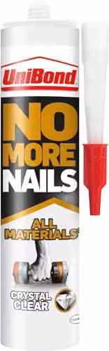 UniBond No More Nails High Strength Construction Adhesive, Crystal Clear, 290 g Cartridge – 1