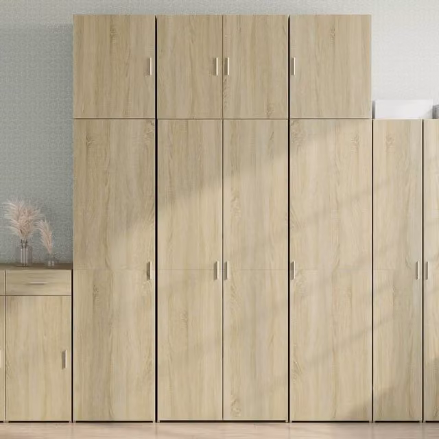 Berkfield Home Sonoma Oak Highboard in Brown, W/D/H: 80 x 42.5 x 249 cm – 1