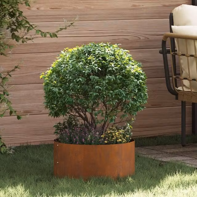 Berkfield Home Large Corten Steel Planter Tub in Brown W/D/H: 40.0 x 20.0 cm – 1