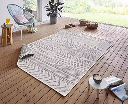 Hanse Home Biri Reversible Indoor and Outdoor Rug in Grey, W/D/H: 120 x 170 cm