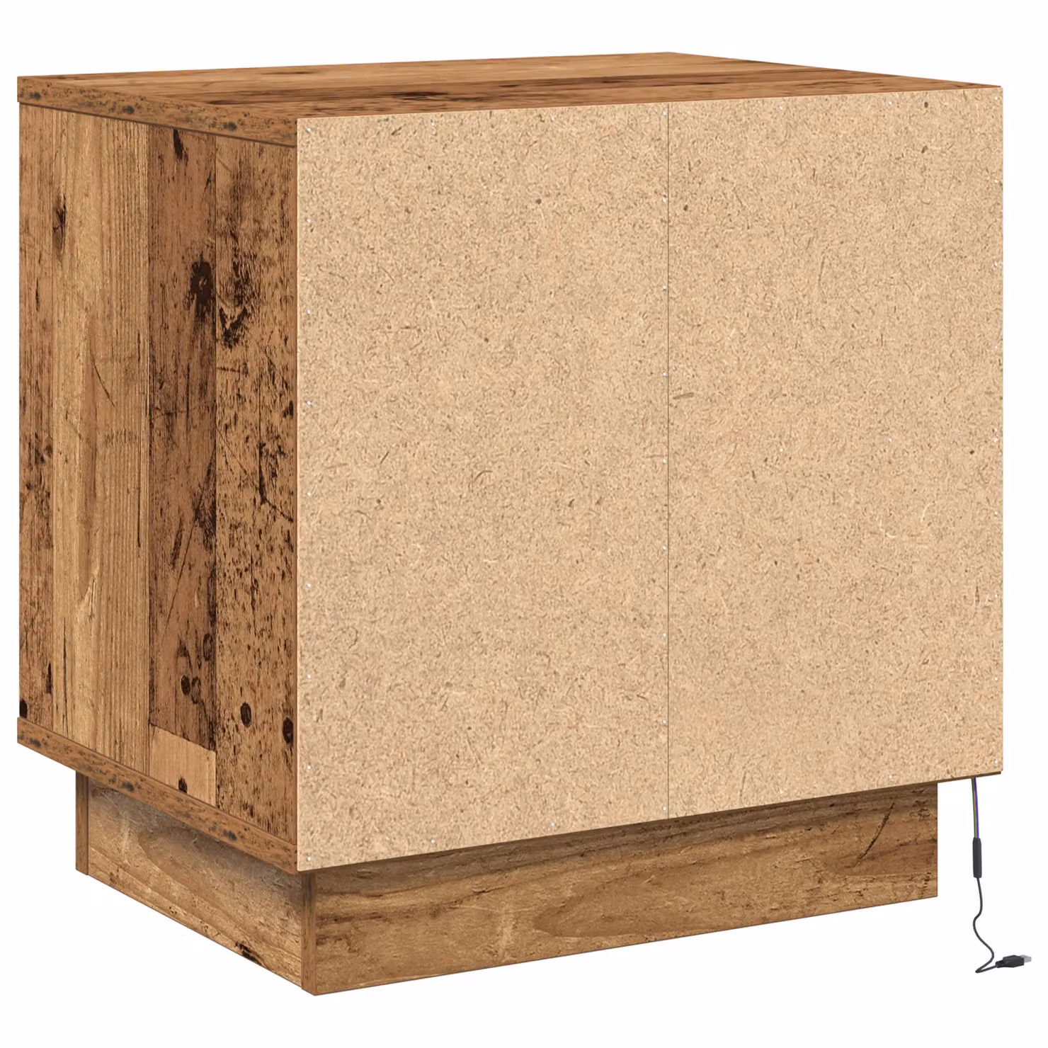Berkfield Home Set of 2 Rustic Oak Bedside Cabinets with Integrated LED Lights, Brown, W: 44 cm, D: 34.5 cm, H: 45 cm – 5