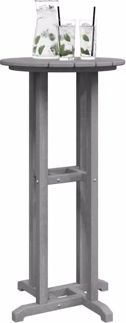 Berkfield Home Elegant Bar Table in Light Grey, W/D/H: 55 x 55 x 107.5 cm – 1