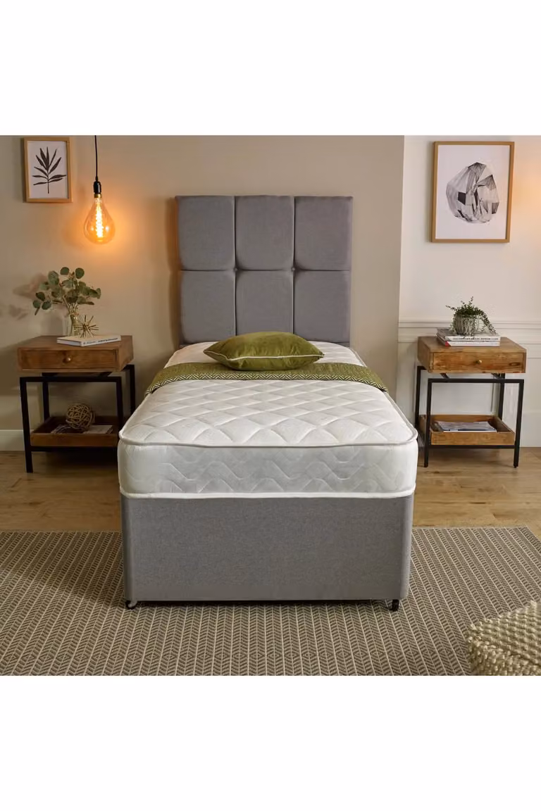 Starlight Beds Hybrid Coil Spring and Memory Foam Mattress, White, Depth: 19 cm, W/D/H: 140 x 200 x 19 cm