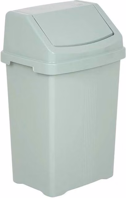 PAWNORA 50 Litre Plastic Swing Lid Kitchen Bin in Green, H 66.5 x W 40.0 x D 1.0 cm