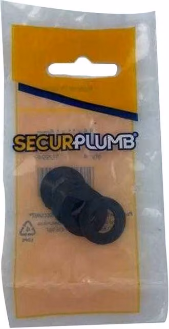 Securplumb Black Rubber Flat Washers, Pack of 4 – 1