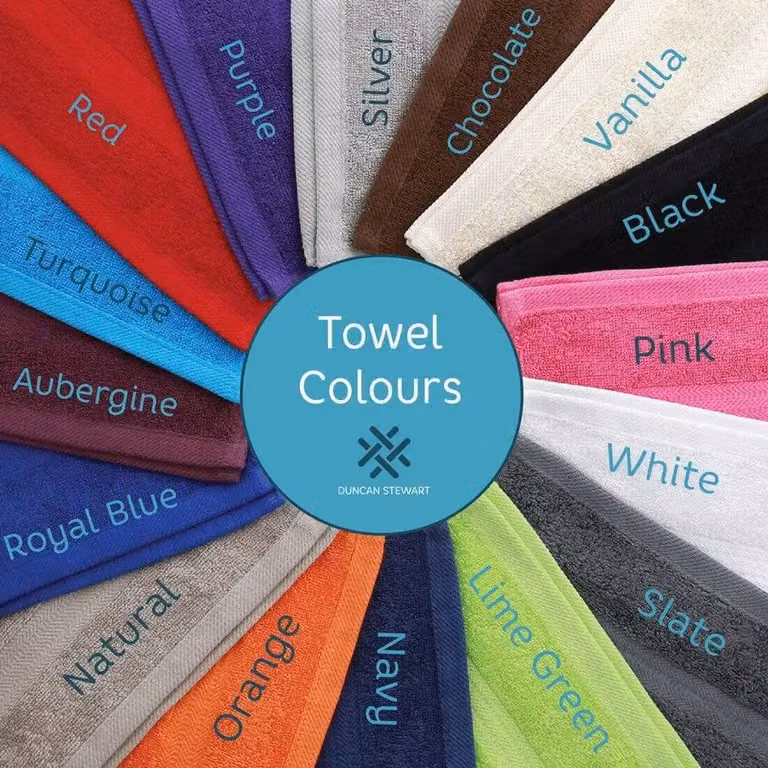 Duncan Stewart Personalised Luxury Fluffy Cotton Hand Towel in Blue
