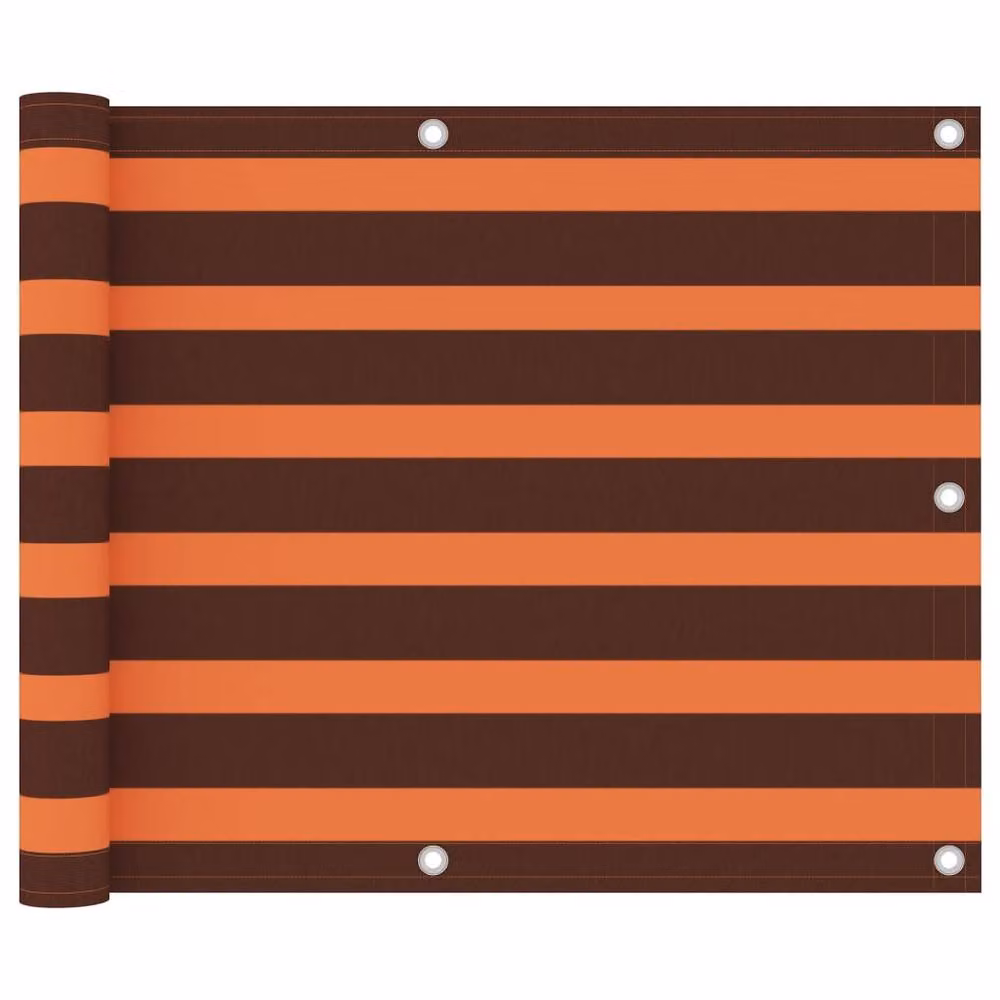 Berkfield Home Opaque Balcony Screen in Orange and Brown Oxford Fabric, W/H: 75 x 300 cm – 2