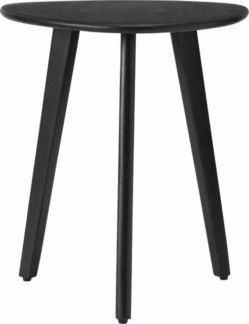 MH London Armstrong Mid-Century Round Mango Wood Side Table in Black