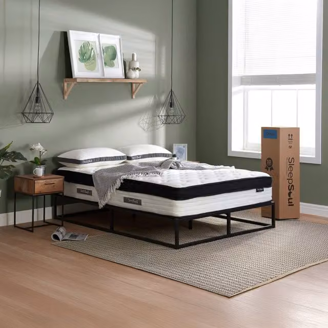 SleepSoul Cloud Hybrid Memory Foam Mattress, White, W/D/H: 180 x 200 x 15 cm – 2