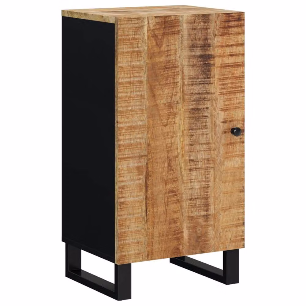 Berkfield Home Mango Wood Sideboard with Door in Brown, W/D/H: 40 x 31 x 75 cm – 2