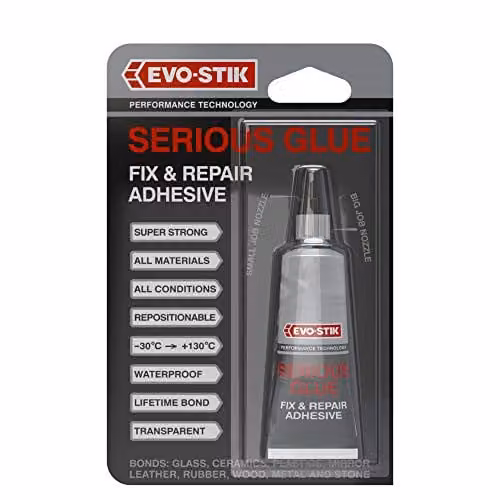 Bostik EVO-STIK Serious Glue, High Strength Waterproof MS Polymer, 33g, Transparent